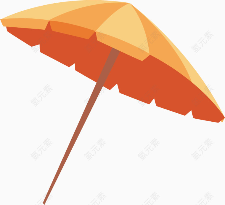 橘黄色的雨伞