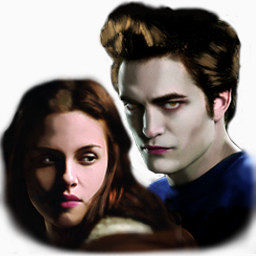 贝拉和爱德华。twilight-desktop-icons