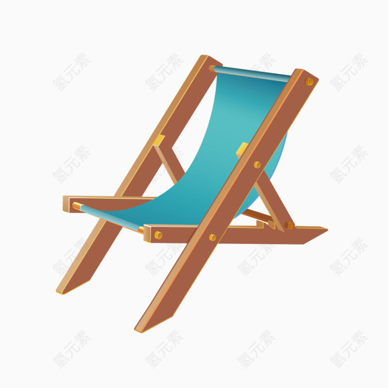 卡通沙滩椅蓝色