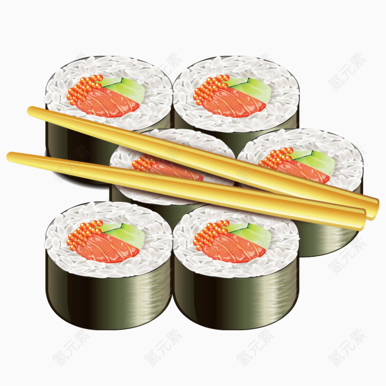 写实食物寿司米团