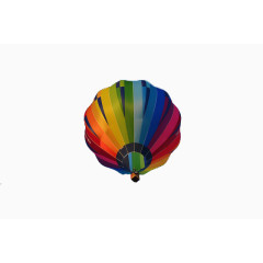 彩虹竖条纹热气球