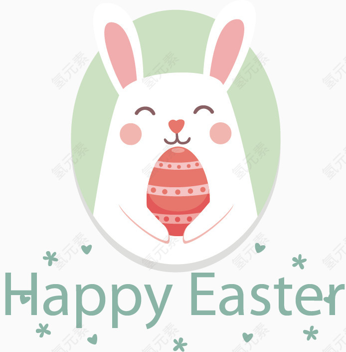 彩蛋的微笑兔子复活节  