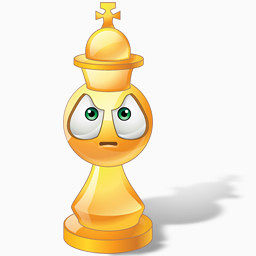 王黄色的国际象棋表情符号vista-chess-icons