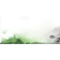 绿色雾霾泼墨画