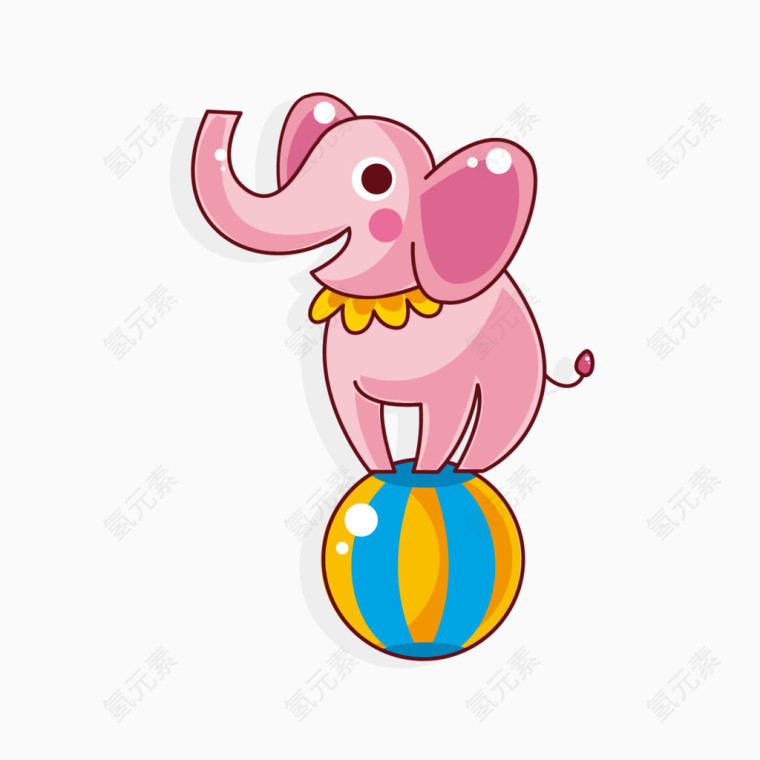 大象表演耍球