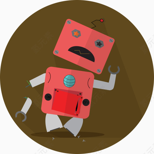 安卓破碎吉祥物机械金属机器人机器人表达机器人空间技术关闭机器人表达