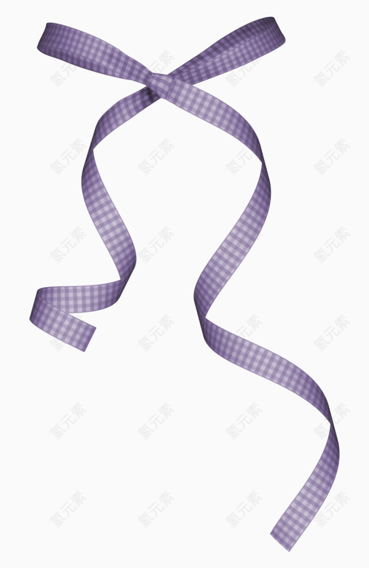 节日素材矢量图 紫色精美丝带蝴蝶结
