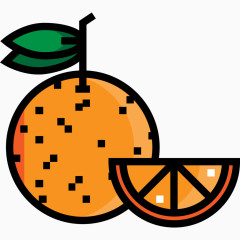卡通手绘橘子