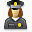 用户警察女性FatCow的主机附加的图标