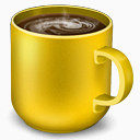 杯子杯黄色的mug-icons