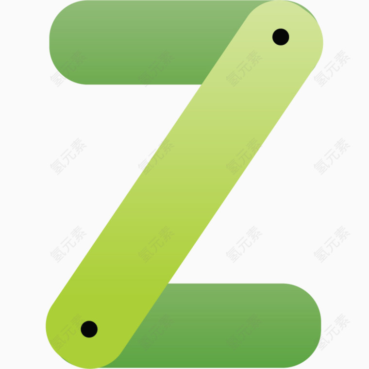 彩色拼接字母Z  