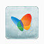 MSN彩色和褪色的社会媒体图标
