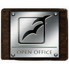开放办公室木材和金属