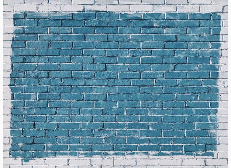 蓝白砖墙墙面