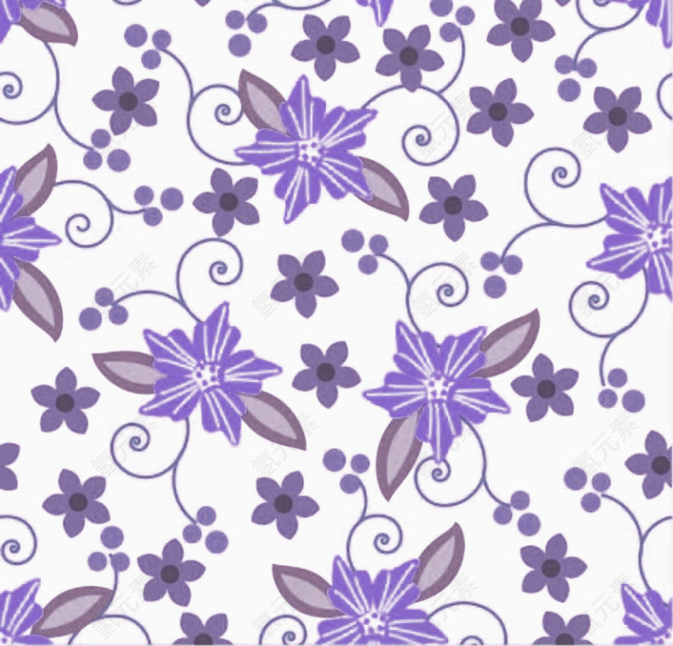 紫色花藤免扣素材