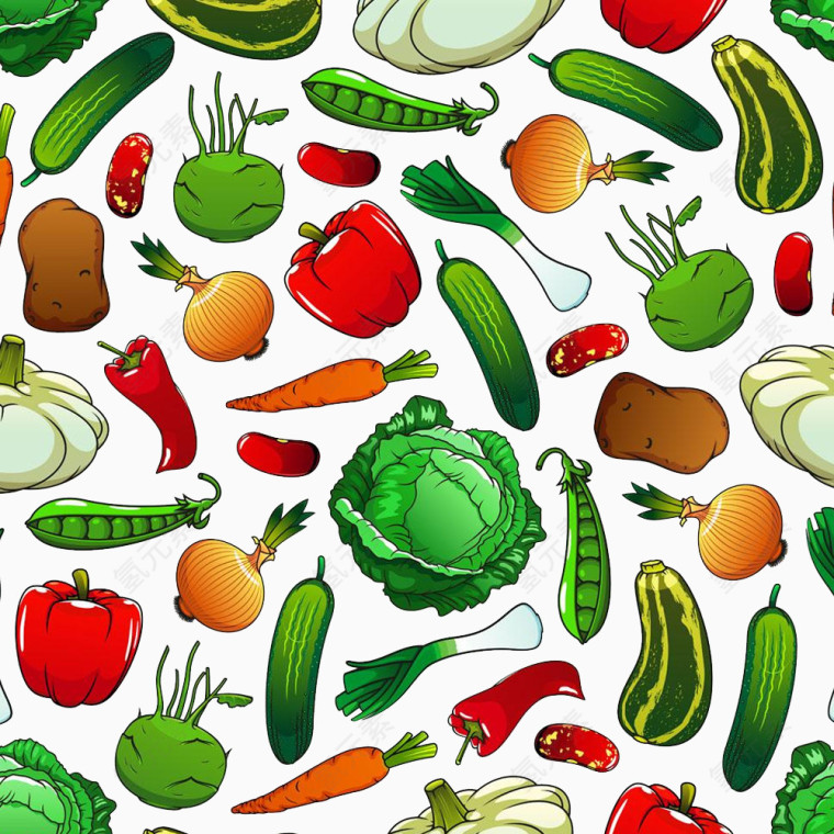 蔬菜无缝背景图片