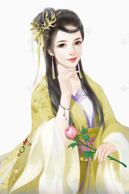 中国风古代美女妃子笑