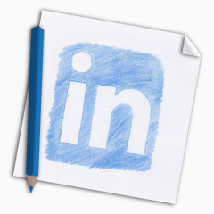 彩色铅笔彩色铅笔手拉的手绘在链接联系在LinkedIn媒体网络页纸铅笔社会cizim社会