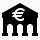 银行欧元简单的黑色iphonemini图标
