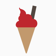 红色冰淇淋
