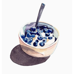 一碗蓝莓酸奶