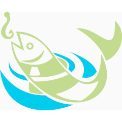 简易的鱼形logo元素
