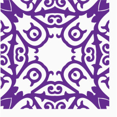 紫色花纹图腾