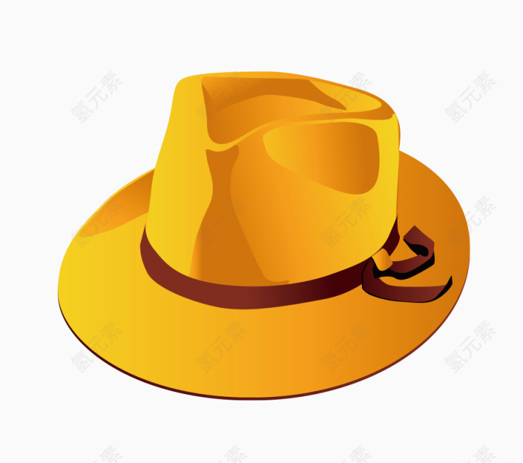 黄色牛仔帽子