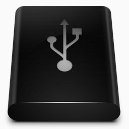 黑色驱动USB图标