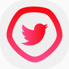 推特Bubbly-social-media-icons