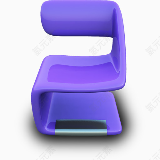 紫色现代风格椅子