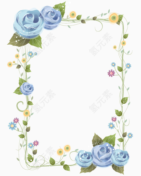 漂亮的花卉边框