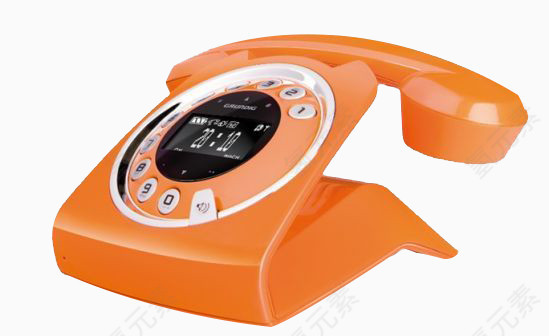 橙色电话座机