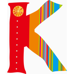 卡通水果字母图标K