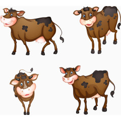 奶牛的四种姿势  