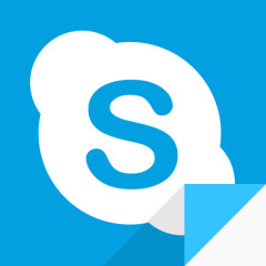 通信SkypeSkype的标志社交媒体社会网络社会flipicons |卷1