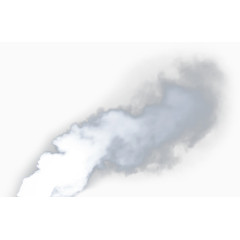 灰色透明轻烟烟雾烟云扭曲飘散的轻烟