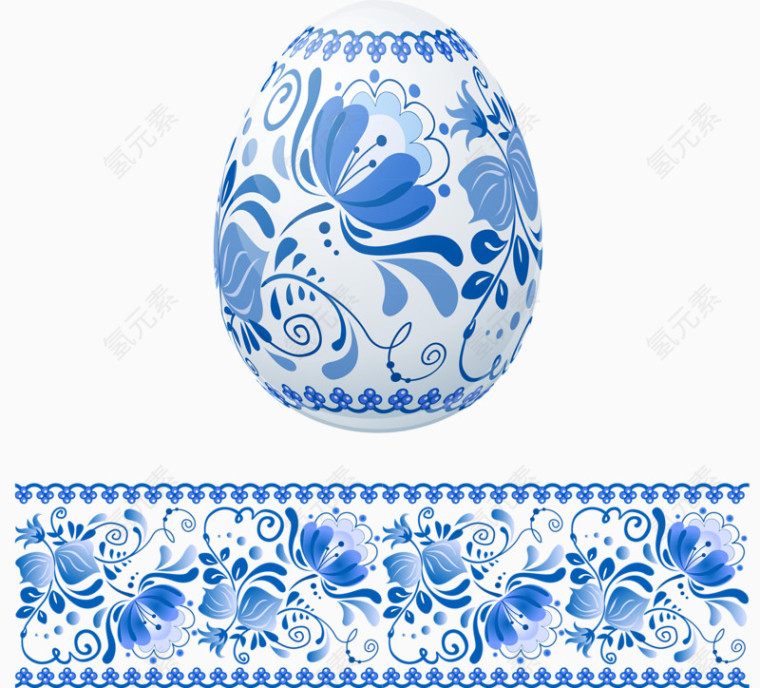 陶瓷花纹彩蛋