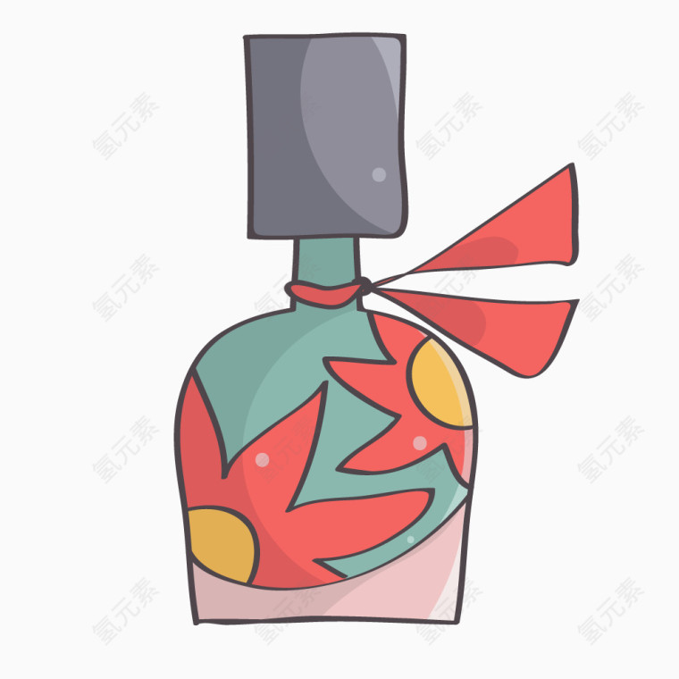 卡通彩色香水瓶