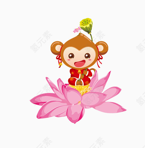 坐莲花的小猴子