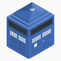 蓝色箱小屋神秘博士警察TARDIS每日箱