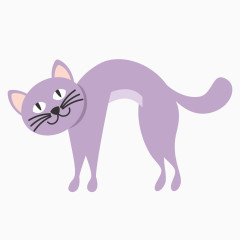可爱紫色小猫