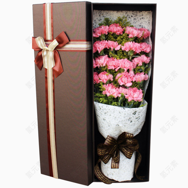 母亲节花卉花束康乃馨花盒心形康乃馨花束