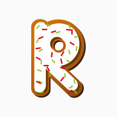 饼干英文字体字母R
