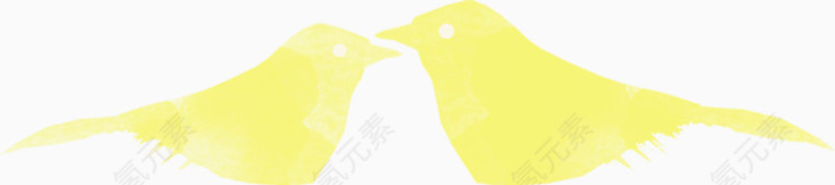 两只黄色小鸟