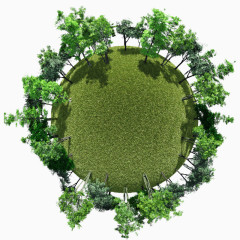 绿色地球环保保护树木