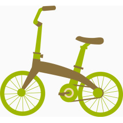 绿色可爱卡通自行车