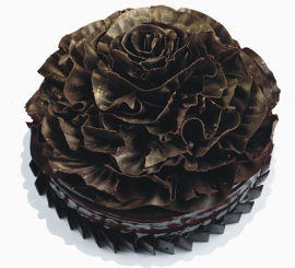 黑色花朵巧克力蛋糕