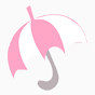 粉白雨伞