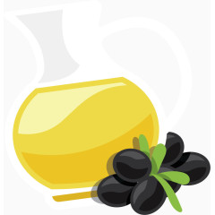 橄榄油简易画图标元素